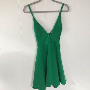 Green mini dress
